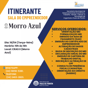 Leia mais sobre o artigo Sala do Empreendedor Itinerante em Morro Azul: Atendimento Especializado para Empreendedores Locais