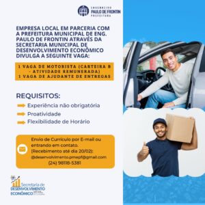 Leia mais sobre o artigo 💼 Oportunidade de Emprego 💼