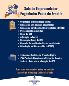 Leia mais sobre o artigo ✨ Você já conhece a Secretaria de Desenvolvimento Econômico, Trabalho, Renda, Ciência e Tecnologia de Engenheiro Paulo de Frontin?