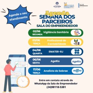 Leia mais sobre o artigo 📢 Semana dos Parceiros na Sala do Empreendedor de Paulo de Frontin! 🚀