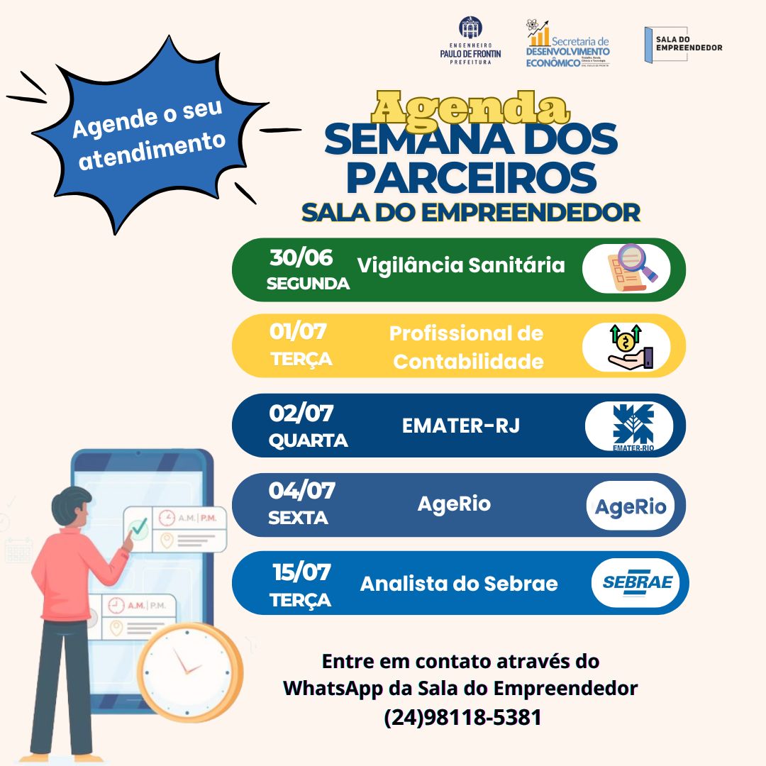 Leia mais sobre o artigo 📢 Semana dos Parceiros na Sala do Empreendedor de Paulo de Frontin! 🚀