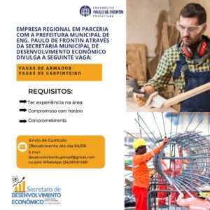 Leia mais sobre o artigo 💼 Oportunidade de Emprego 💼