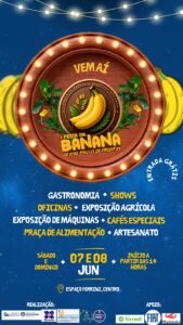 Leia mais sobre o artigo ✨ Vem aí a 1ª Festa da Banana e Exposição Agrícola! 🍌