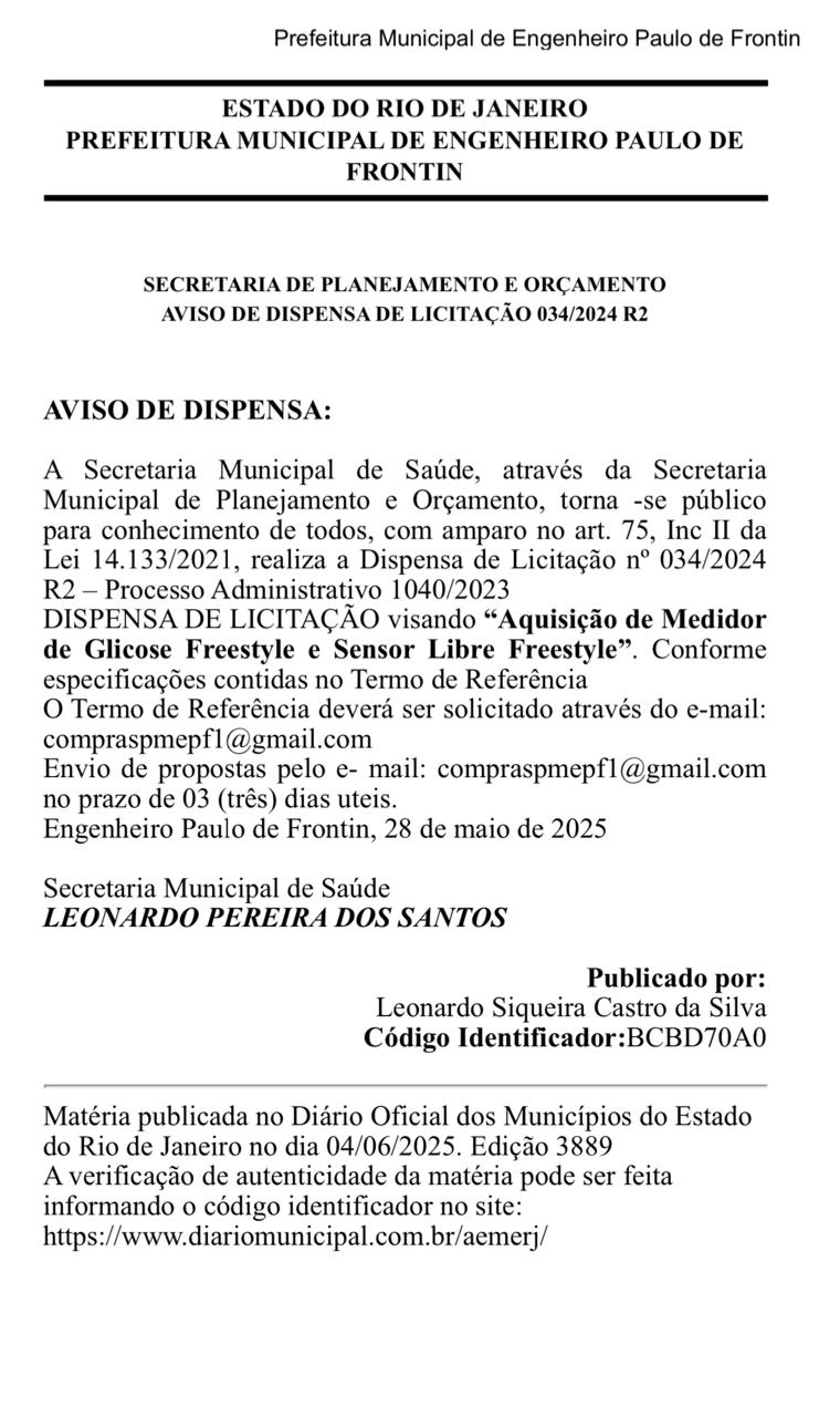 Leia mais sobre o artigo Aviso de Dispensa de Licitação