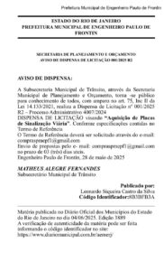 Leia mais sobre o artigo Aviso de Dispensa de Licitação