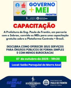 Leia mais sobre o artigo ATENÇÃO, MEIs DE MORRO AZUL! 📣