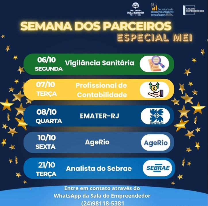 Leia mais sobre o artigo 📢 Semana dos Parceiros na Sala do Empreendedor de Paulo de Frontin! 🚀🌟