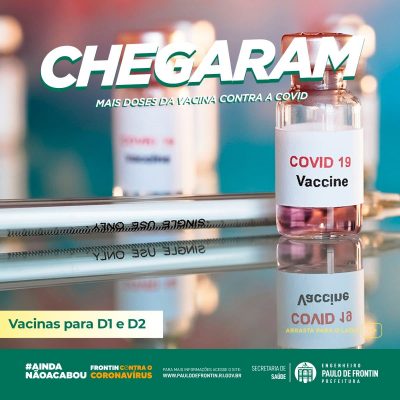 O nosso município recebeu mais lotes de vacinas contra a Covid-19.
