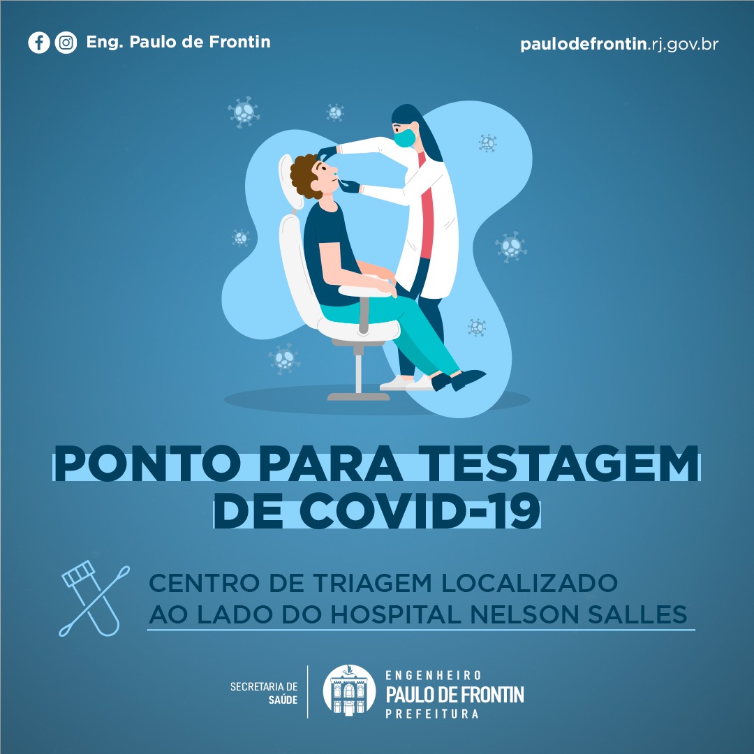 Ponto para testagem de covid-19.