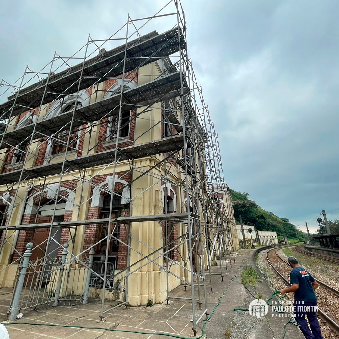 Início das obras de revitalização da Estação Ferroviária de Paulo de Frontin.