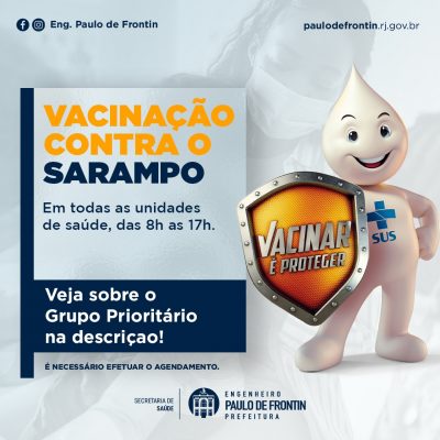 Campanhas de Vacinação contra Influenza e Sarampo continuam no município e abre imunização a outros grupos etários.