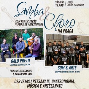 Leia mais sobre o artigo ‘Samba e Choro na Praça’ acontecerá neste sábado (13) com apresentação dos grupos ‘Galo Preto’ e ‘Som&Arte’; confira a programação.