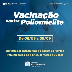 Leia mais sobre o artigo Secretaria Municipal de Saúde inicia Campanha de Vacinação contra Poliomielite.