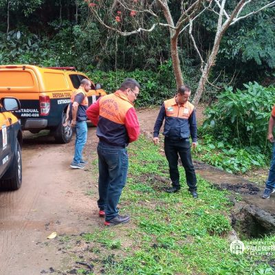 Visita técnica da equipe da Defesa Civil Estadual às barregens do município de Engº Paulo de Frontin.