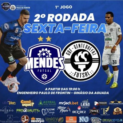 Copa Integração Rodeio de Futsal – 2ª rodada; confira a tabela de jogos desta sexta-feira.