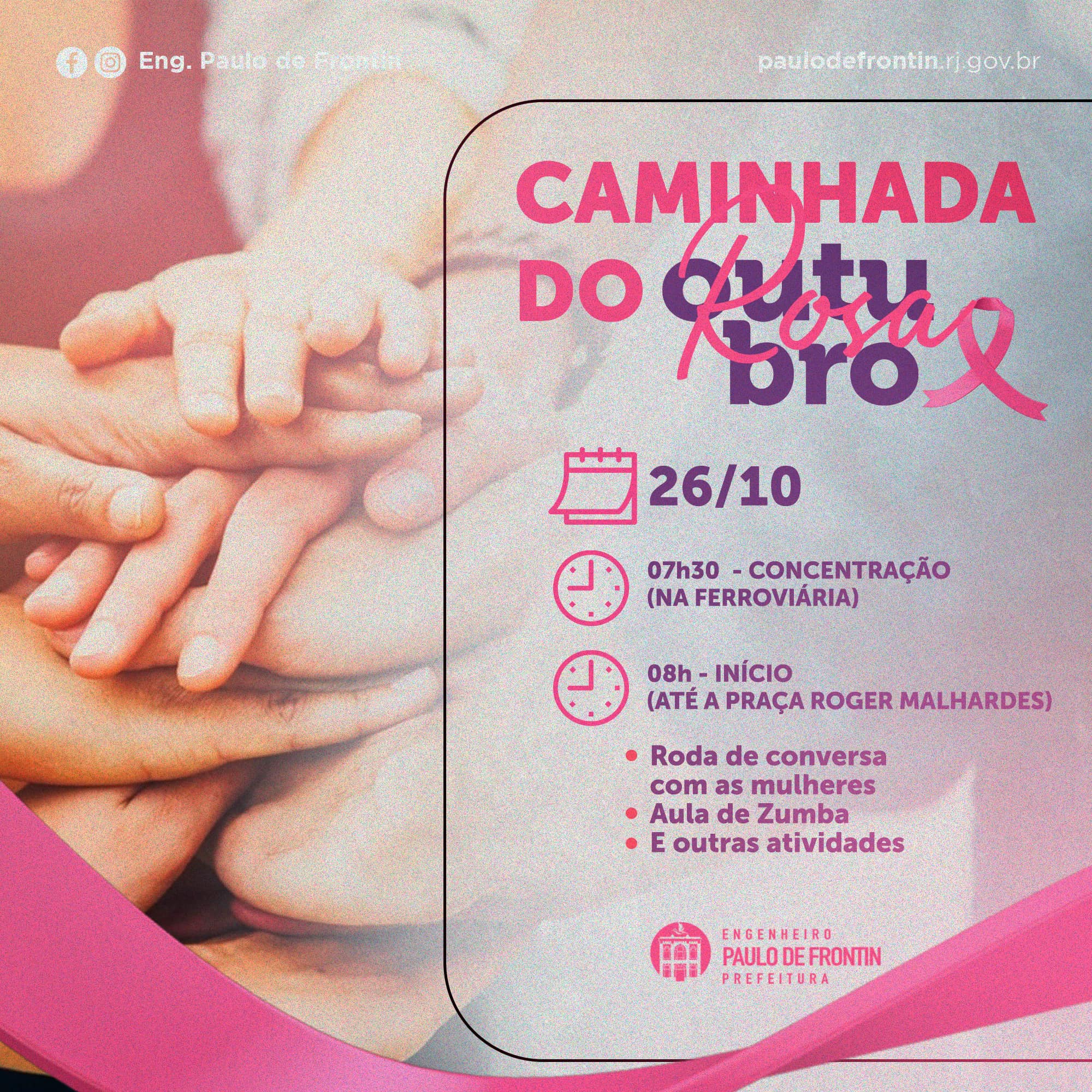 Caminhada Outubro Rosa.